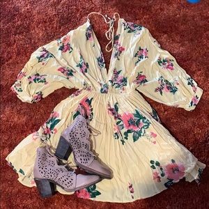 Willow&Root Yellow Floral Dress | Buckle Anthropologie